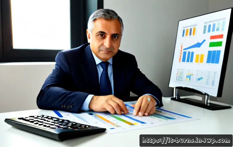 Home 15 비즈니스 리스크 및 기회 분석 기법 - Photorealistic Italian business risk analysis scene, confident middle-aged consultant and small busi...